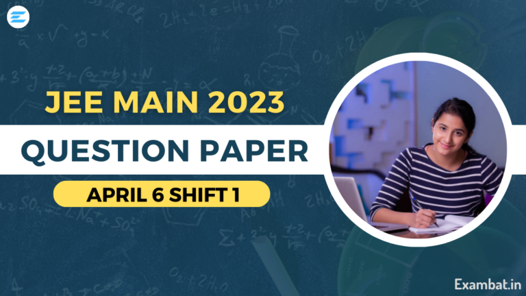 JEE Main 2023 question papers